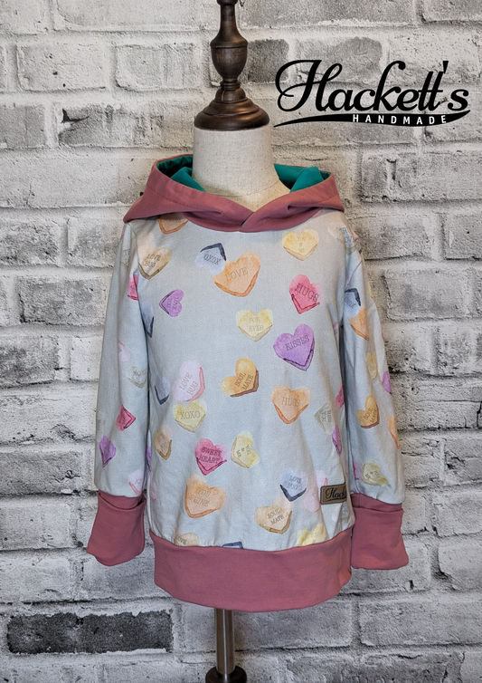 3-6t Candy Hearts Hoodie