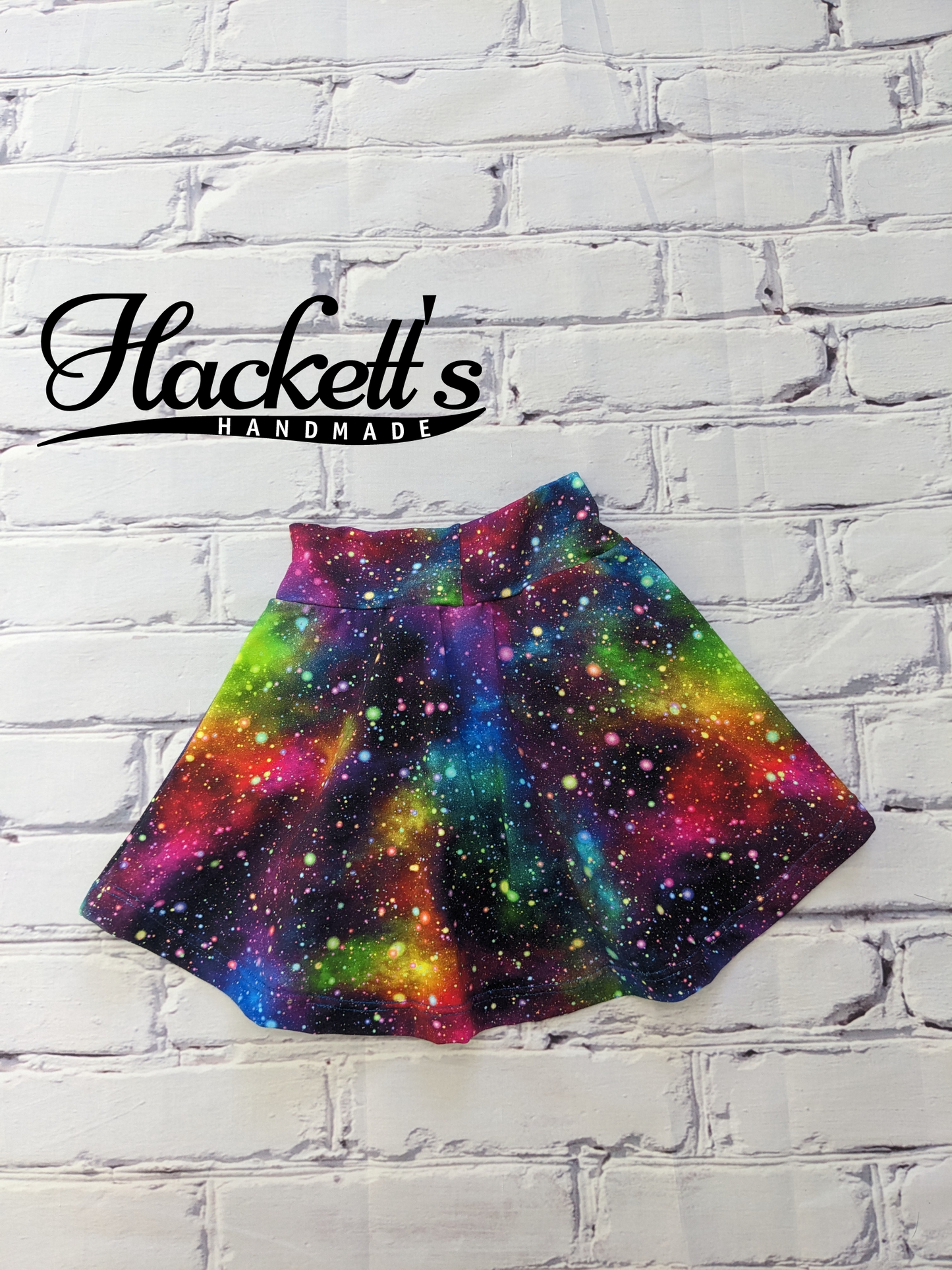 1-3t Rainbow Galaxy Skort