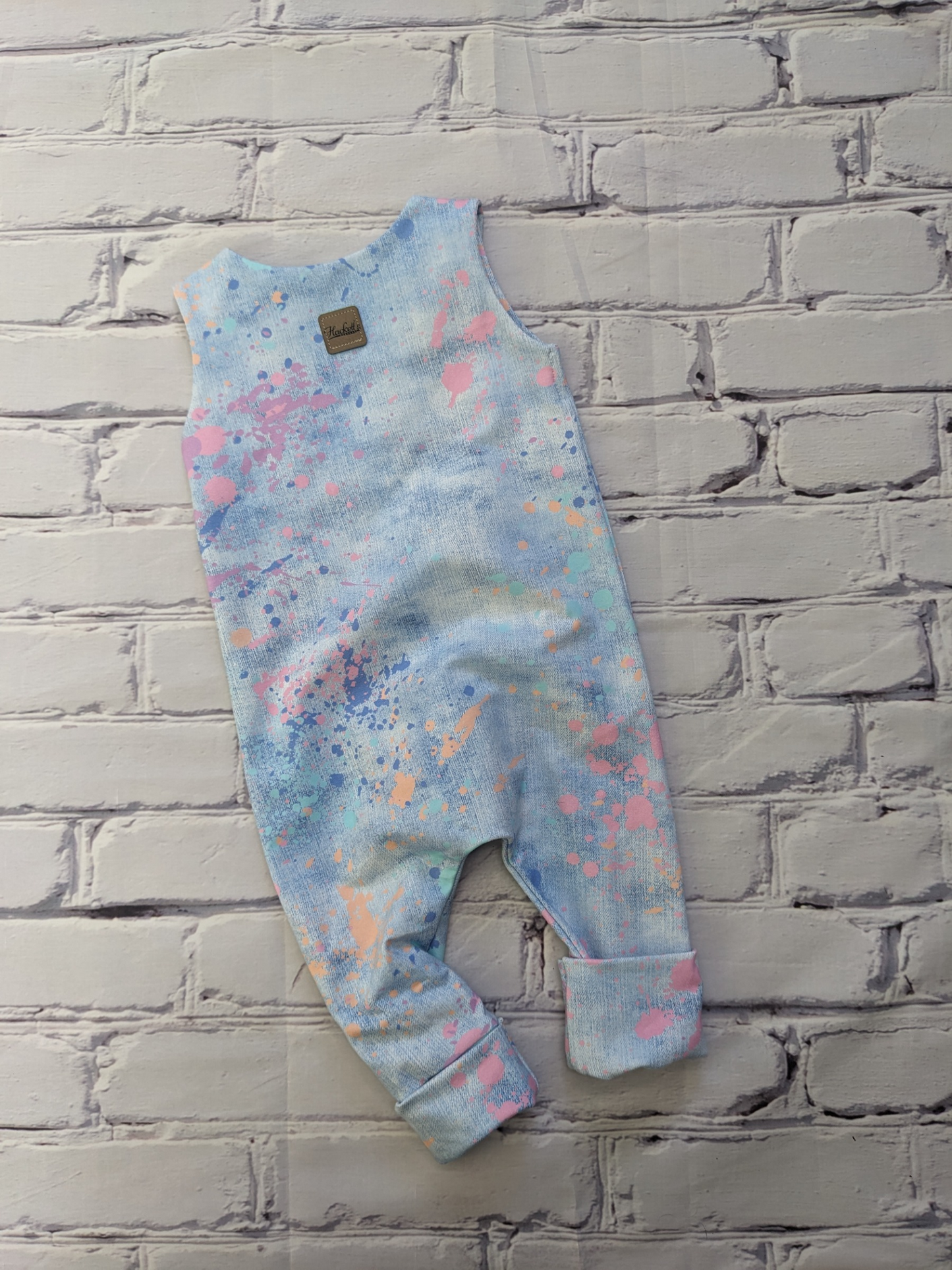 3-12m Faux Denim Splatter