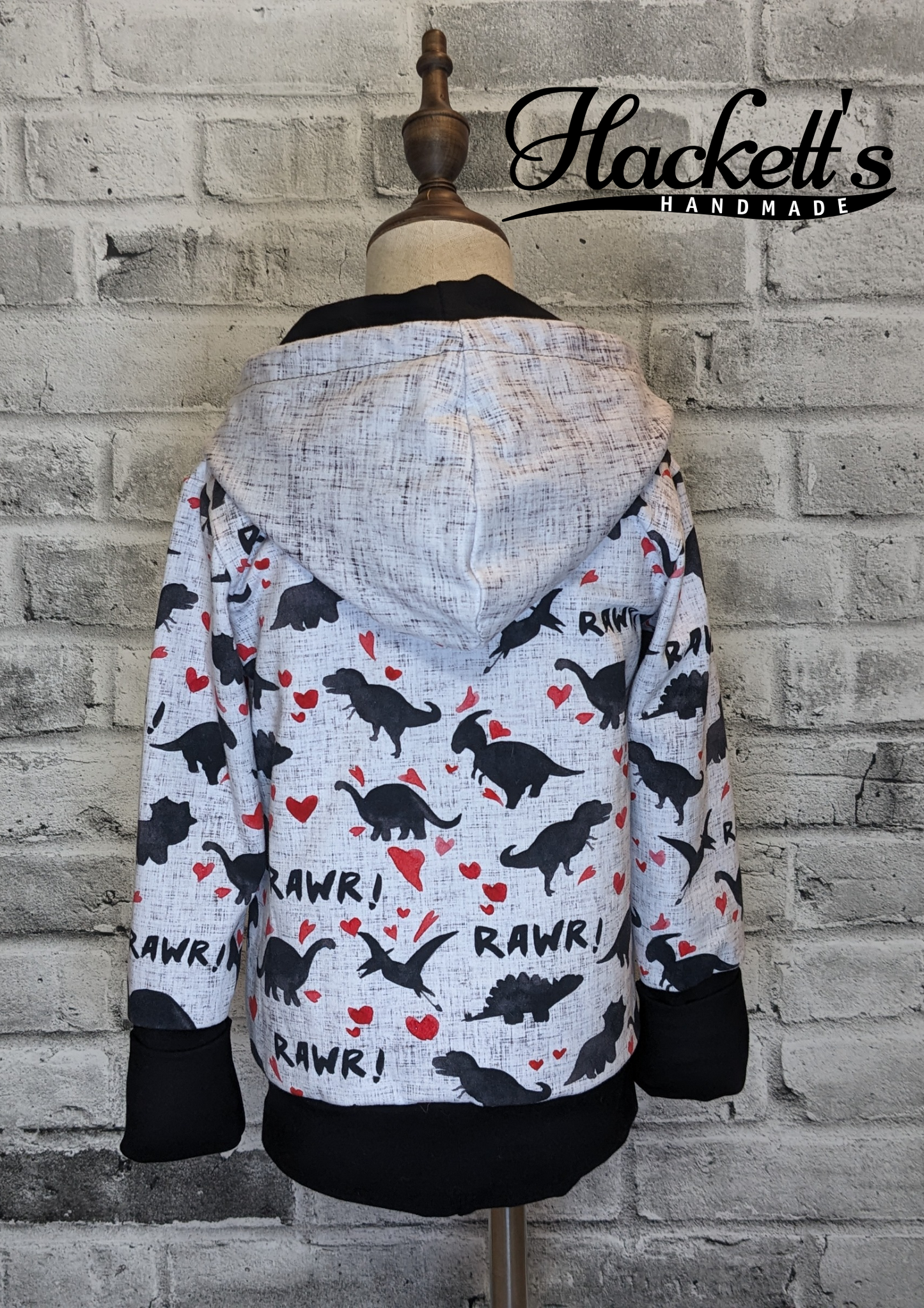 3-6t Dino Love Hoodie