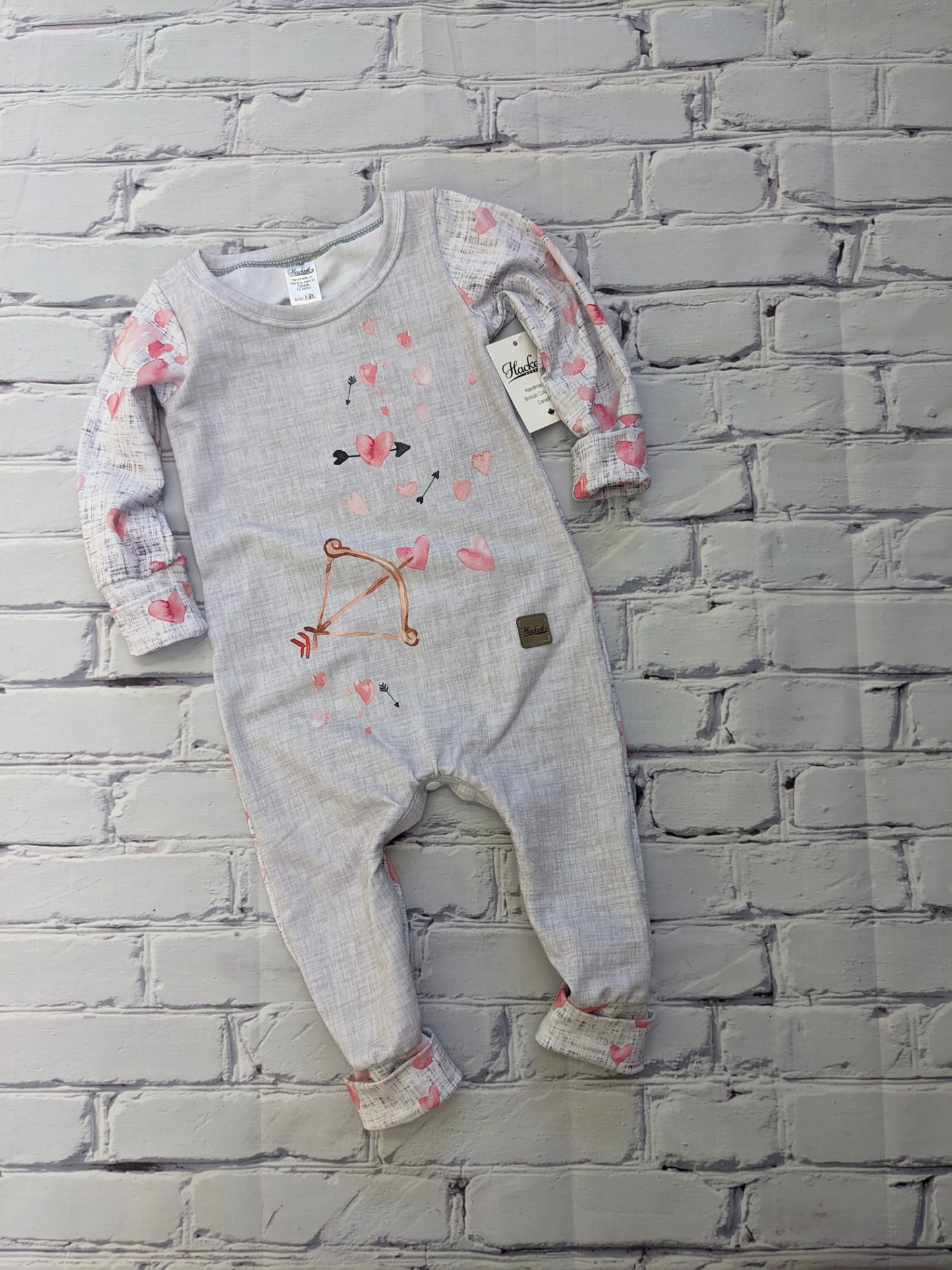 1-3t Hearts Romper