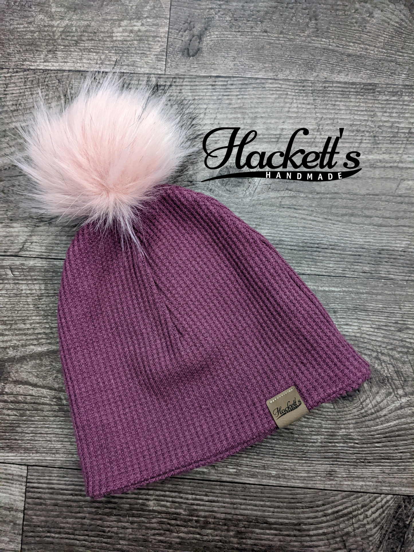 Mauve Waffle Knit Beanie